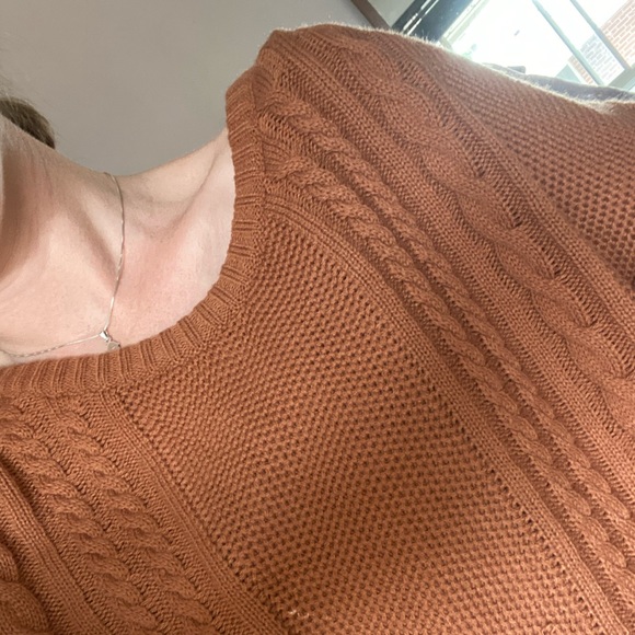 Camel/Burnt Orange Oversized Pullover Sweater - Picture 2 of 4